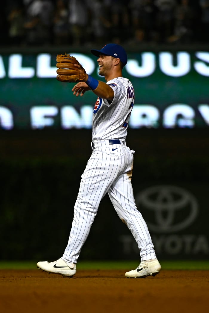 Chicago Cubs shortstop Nico Hoerner at Wrigley Field in 2022. 